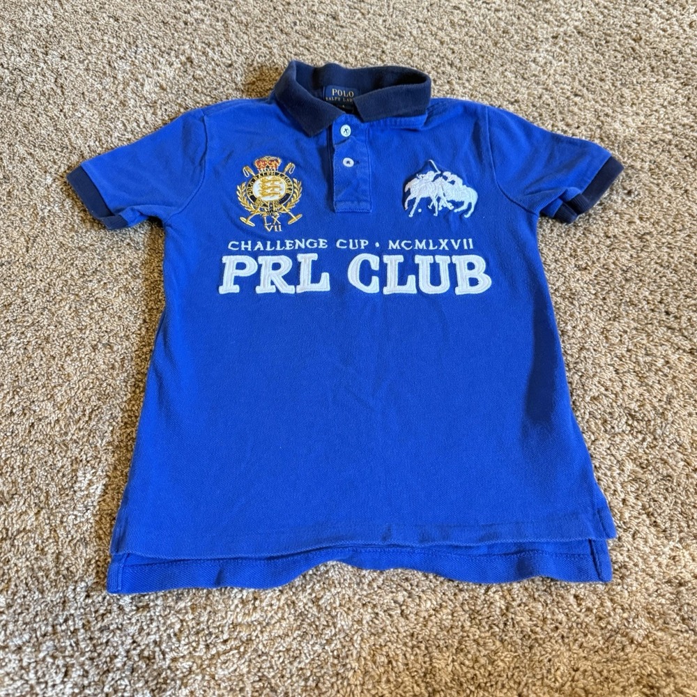Polo Ralph Lauren Big Pony Shirt Size 6 PRL Club Challenge Cup Blue #3 Polo